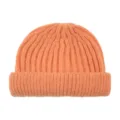 Oranje kinder gebreide muts herfst winter warme gerolde manchet effen kleur dockers pet - Oranje