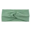 Grünes gestricktes Twist-Stirnband für Damen, elastisches Yoga Sport Haarband und breites Wasch Band. - Grün