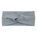 Gestreiftes Kreuz Stirnband elastisches Sport Haarband Yoga Haarschmuck breiter Rand grau - Blau