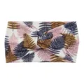 Elastisches Twist Stirnband mit Print für Damen, modisches Sport Haarband für Yoga und Freizeit. - Blattrosa