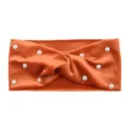 Oranger Samt Perlen Haarreif, stylisches Kreuz Haarband für Damen Alltag und Yoga Gesicht waschen. - Orange