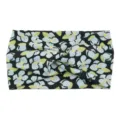 Blumiges Twist Stirnband Yoga Sport Elastisches Haarband Breites elastisches Haaraccessoire - Vierblättrige Blume Grün