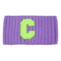 Fascia Lavorata a Maglia Viola Ampia A Righe Capelli Banda con Verde Lettera C Accessorio - Viola