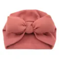 Einfarbiges Baby Knoten Turban Mütze, süßes Kleinkind Kopftuch und Pullover Mütze für Alltag. - Einheitsgröße / Wassermelonenrot