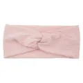 Pink textured yoga headband stretchy cross hair band sports wide fitness hair accessory - Light Pink