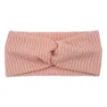 Diadema de punto rosa con nudo para mujer, banda elástica ancha para yoga, deportes y lavado diario. - Rosa