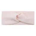Pink ribbed twist headband elastic sports hair band yoga fitness cute hair accessory - Light Pink