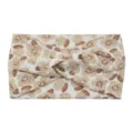 Gedrucktes Kreuz Stirnband Damen Retro Blumen Stretch Yoga Haarband breites Fitness Haaraccessoire. - Vierblättrige Blume Beige