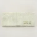 Fascia in maglia beige da donna con ciondoli strass X, elegante accessorio per capelli - Beige