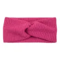 Diadema de punto rosa con nudo, cinta elástica ancha para yoga, deportes y lavado de cara. - Rosa rojo
