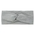 Grey honeycomb yoga headband, elastic sports hair band for running, workout, and face washing. - Light Gray