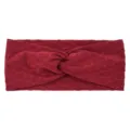 Wine red honeycomb twisted yoga sports headband, elastic running hair band for women daily use. - Burgundy
