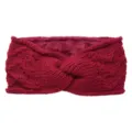 Wine Red Knitted Fleece Headband Winter Thick Warm Twist Ear Warmer Hair Band Accessory - Jujube Red