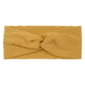 Yellow honeycomb twist yoga headband elastic sports hair band wide running hair accessories - Turmeric