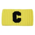 Fascia in maglia gialla con lettera C nera, largo accessorio per capelli Y2K da donna. - Giallo brillante