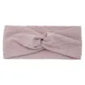 Pink textured yoga headband, elastic wide hair band for sports and daily face washing. - Dusty Pink