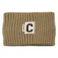 Bandeau tricoté large lettre C accessoire de cheveux en laine pour yoga et quotidien. - Bandeau Tricoté Lettre C / Kaki