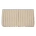 Beige solid color knitted wide headband ribbed hair band for comfortable daily winter wear - Beige