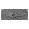 Gray cross yoga headband, elastic sports hair band for running and workout, wide soft head cover. - Dark Gray