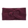 Burgundy Sparkly Ribbed Twist Headband, Elastic Hair Band for Yoga and Sports - Twist Style / Burgundy