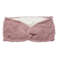 Knitted fleece lined headband winter warm twist ear warmer hair band for women pink - Dusty Pink