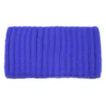 Blue ribbed knit headband for women wide hair band solid color winter warm hair accessories - Sapphire Blue