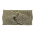 Sparkling metallic twisted headband, elastic wide hair band for sports and yoga daily wear. - Twist Style / Light Yellow