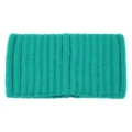 Turquoise Ribbed Knit Headband Solid Color Wide Hair Band Winter Daily Fashion Accessory - Aqua Blue