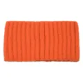 Orange knitted headband ribbed winter hair band warm ear warmer elastic cozy hair accessory - Orange