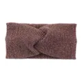 Shimmery Red Knitted Twist Headband Elastic Hair Band Yoga Sports Hair Accessory - Twist Style / Shiny Red