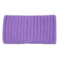 Purple ribbed knit headband solid color wide hair band soft winter daily warm hair accessory - Purple