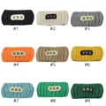Korean style knitted hair band wide winter headband solid color cute hair accessories set - Multicolor