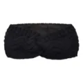 Black fleece lined cable knit headband winter warm twist ear warmer hair band for women - Black