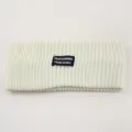 Cozy knit headband for women, stylish winter hair accessory and yoga sports sweatband. - Beige