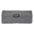 Grey knitted headband for women, wide hair band with label, stylish yoga and daily wear. - Gray