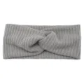Fascia per capelli intrecciata a coste grigia unicolore fascia sportiva per yoga e lavaggio viso - Grigio