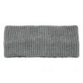 Grey knit headband, solid color ribbed hair band, stylish ear warmer and daily hair accessory. - Gray