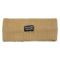 Casual solid color knitted headband for women, soft wool hair hoop, daily yoga hair accessory. - Camel
