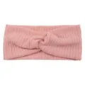 Fascia per capelli incrociata in maglia a coste rosa donna sport yoga lavaggio viso - Rosa