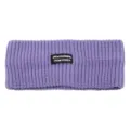 Purple knitted headband soft elastic hair band wide winter warm hair accessory for women - Purple