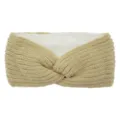 Winter Knitted Headband Khaki Fleece Lined Twist Ear Warmer Cozy Hair Accessories - Beige