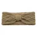 Πλεκτό headband φλις, χειμερινό ζεστό προστατευτικό αυτιών, χακί αξεσουάρ μαλλιών με ρόμβους. - Χακί