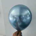 Metallischer blauer Latexballon fuer Party Hochzeit Geburtstag Festival Dekoration. - Hellblau