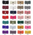 Knitted headband with rhinestone flower, cozy winter warm hair accessory for women. - Multicolor