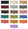 Close-up detail of distressed knitted headband color chart showing multiple variant options. - Multicolor