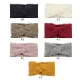 Knitted twist headband winter warm hair band thick wool fleece ear warmer for women cozy - Random Color