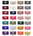 Knit rhinestone headband elastic winter ear warmer hair band assorted color 28pcs - Multicolor