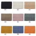 Bandeau tricoté à rayures verticales, accessoire de cheveux en laine double couche. - Multicolore