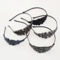 Handmade crystal rhinestone thin headband alloy elegant hair hoop boutique fashion hair accessory - Mixed Style