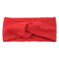Red bubble fabric cross headband, comfortable wide hair band for yoga, sports and face washing. - Red